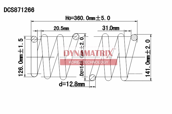 Ressort de suspension DYNAMATRIX DCS871266