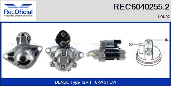 Démarreur RECOFICIAL REC6040255.2