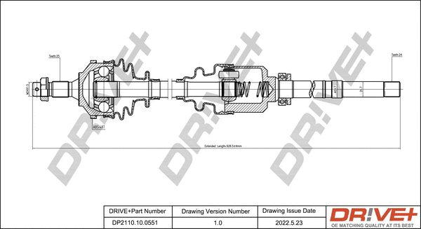Arbre de transmission Dr!ve+ DP2110.10.0551