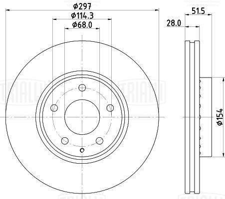 Disque de frein TRIALLI DF 084512
