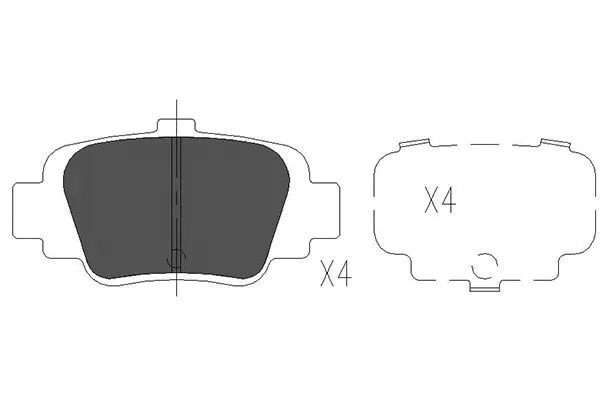 Kit de plaquettes de frein, frein à disque KAVO PARTS KBP-6547