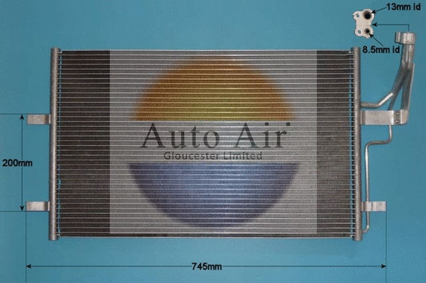 Condenseur, climatisation AUTO AIR GLOUCESTER 16-9917