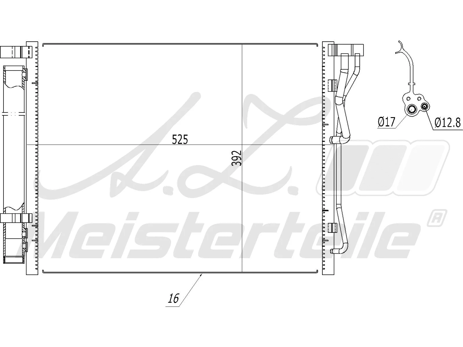 Condenseur, climatisation A.Z. Meisterteile AZMT-45-030-1542