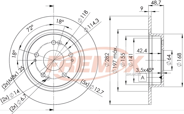 Disque de frein FREMAX BD-1258
