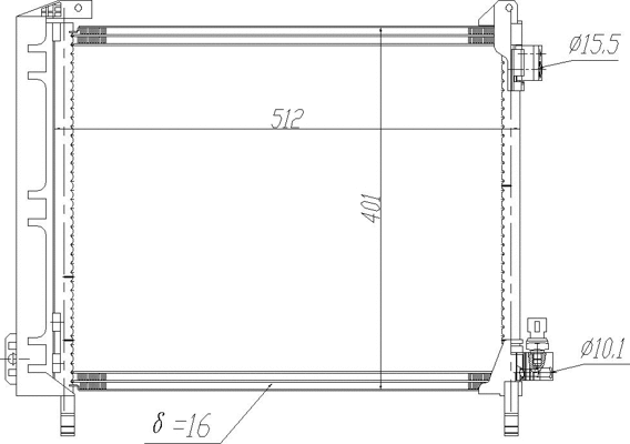 Condenseur, climatisation HART 614 492