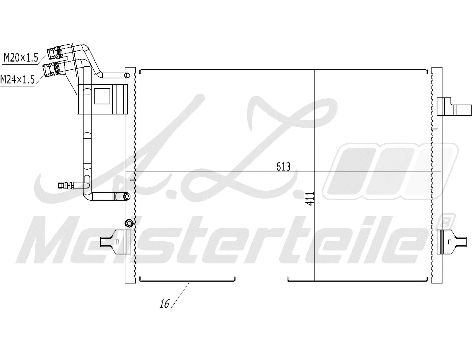 Condenseur, climatisation A.Z. Meisterteile AZMT-45-030-1345