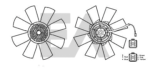 Roue du souffleur, refroidissement du moteur EACLIMA 35C63C02