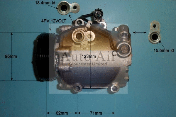 Compresseur, climatisation AUTO AIR GLOUCESTER 14-0237P