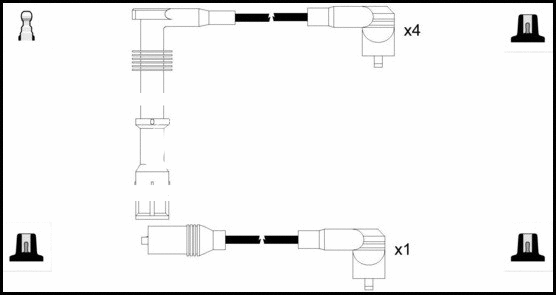 Kit de câbles d'allumage LEMARK HOES1089