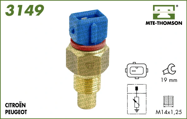 Sonde, température du liquide de refroidissement MTE-THOMSON 3149
