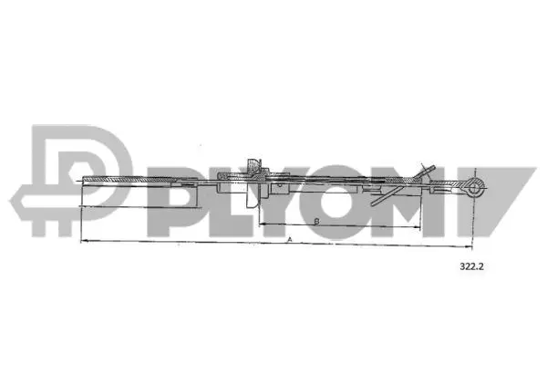 Tirette à câble, commande d'embrayage PLYOM P012931