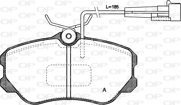 Kit de plaquettes de frein, frein à disque OPEN PARTS BPA0303.02