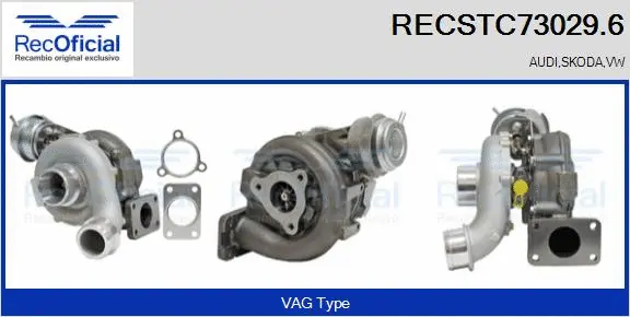 Turbocompresseur, suralimentation RECOFICIAL RECSTC73029.6