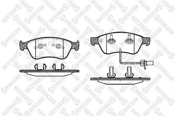 Kit de plaquettes de frein, frein à disque STELLOX 1067 002-SX