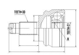 Jeu de joints, arbre de transmission MTR 12161107