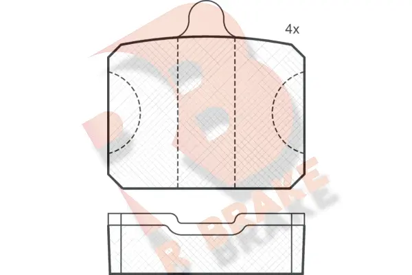 Kit de plaquettes de frein, frein à disque R BRAKE RB0737