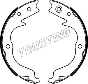 Jeu de mâchoires de frein, frein de stationnement TRUSTING 064.180
