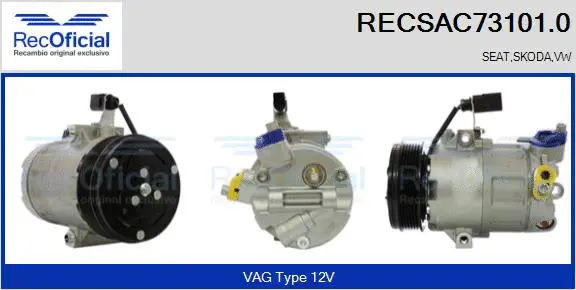 Compresseur, climatisation RECOFICIAL RECSAC73101.0