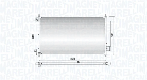 Condenseur, climatisation MAGNETI MARELLI 350203972000
