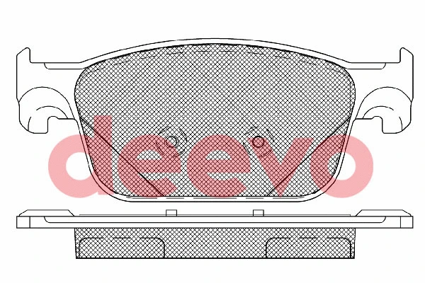 Kit de plaquettes de frein, frein à disque DEEVO BP86380