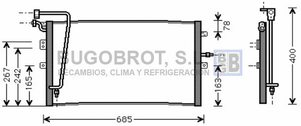 Condenseur, climatisation BUGOBROT 62-SB5039