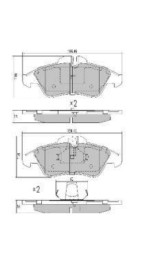 Kit de plaquettes de frein, frein à disque FREMAX FBP-1032