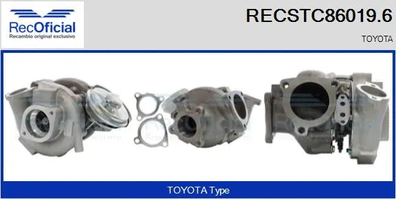 Turbocompresseur, suralimentation RECOFICIAL RECSTC86019.6
