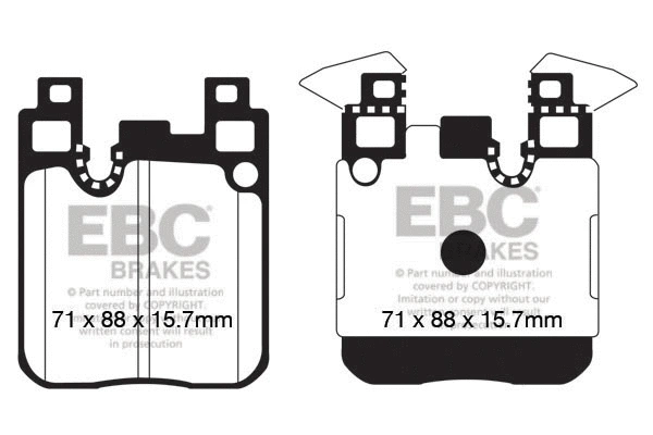 Kit de plaquettes de frein, frein à disque EBC Brakes DP32133C