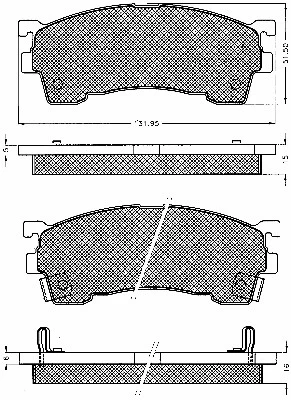 Kit de plaquettes de frein, frein à disque BSF 10616