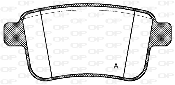 Kit de plaquettes de frein, frein à disque OPEN PARTS BPA1352.00