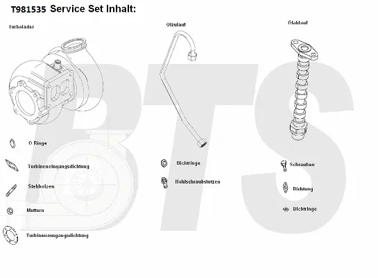 Turbocompresseur, suralimentation BTS Turbo T981535