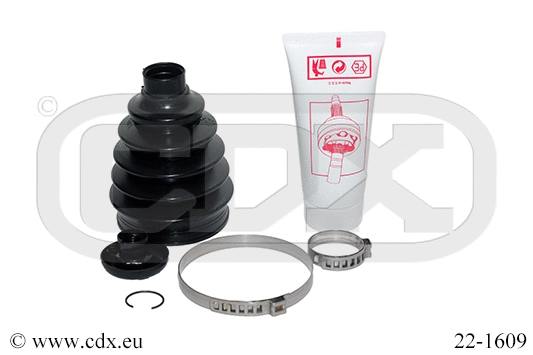 Jeu de joints-soufflets, arbre de commande CDX 22-1609