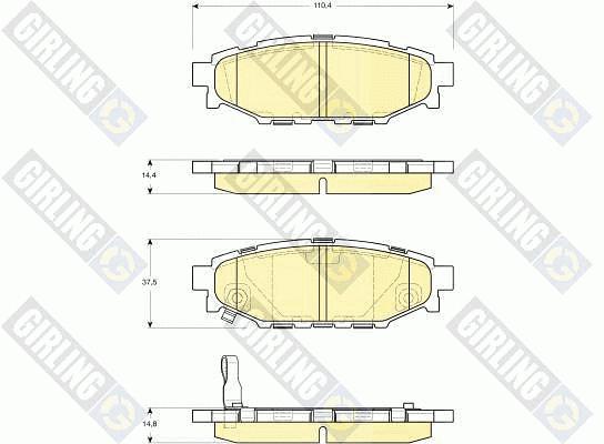 Kit de plaquettes de frein, frein à disque GIRLING 6133739