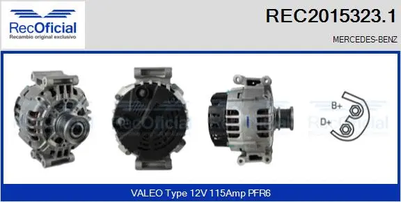 Alternateur RECOFICIAL REC2015323.1