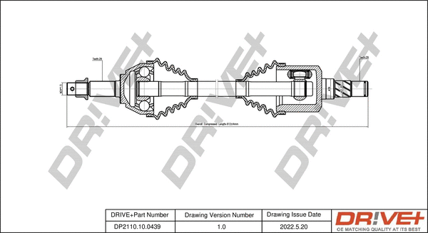Arbre de transmission Dr!ve+ DP2110.10.0439