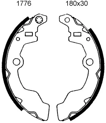 Jeu de mâchoires de frein BSF 01776