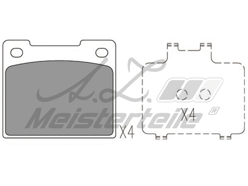 Kit de plaquettes de frein, frein à disque A.Z. Meisterteile AZMT-44-022-2374