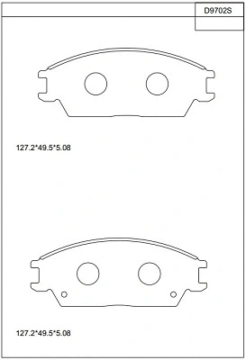 Kit de plaquettes de frein, frein à disque ASIMCO KD9702S