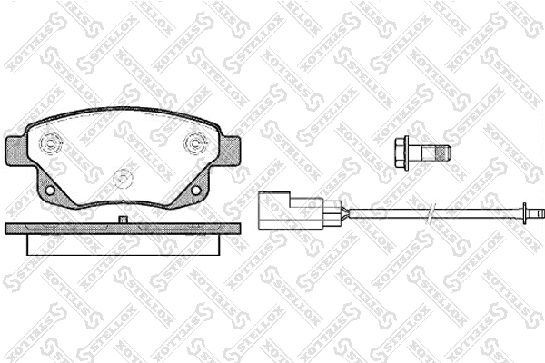 Kit de plaquettes de frein, frein à disque STELLOX 1263 002-SX