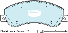 Kit de plaquettes de frein, frein à disque BENDIX-SEA DB1915 4WD