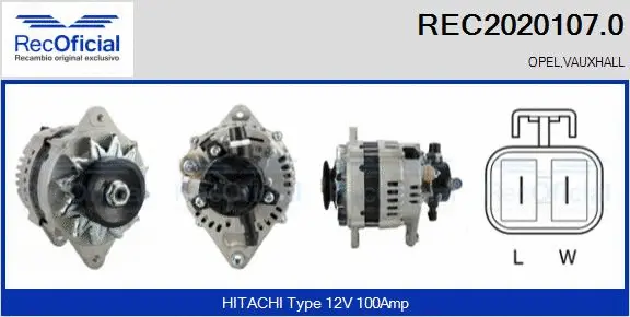 Alternateur RECOFICIAL REC2020107.0