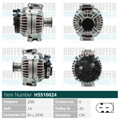 Alternateur HOFFER H5510024
