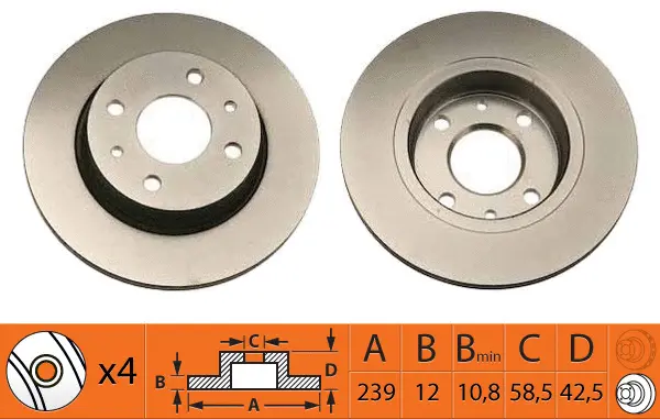 Disque de frein SB BR40101
