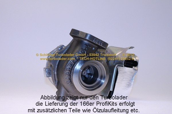 Turbocompresseur, suralimentation SCHLÜTTER TURBOLADER 166-00625