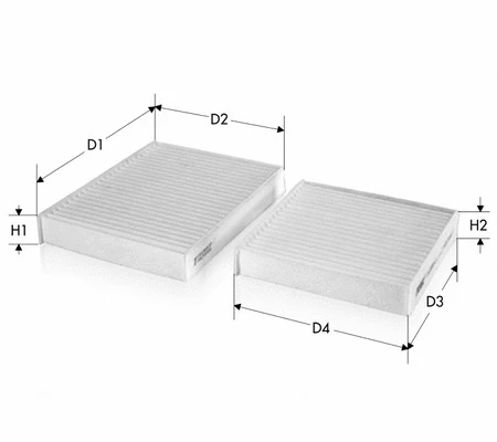 Filtre, air de l'habitacle TECNECO FILTERS CK10205-2