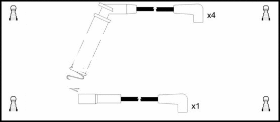 Kit de câbles d'allumage LEMARK HOES908