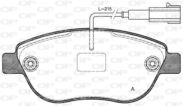 Kit de plaquettes de frein, frein à disque OPEN PARTS BPA0859.11