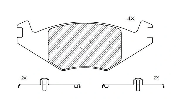 Kit de plaquettes de frein, frein à disque KLAXCAR FRANCE 24331z