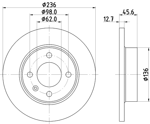 Disque de frein MINTEX MDC711