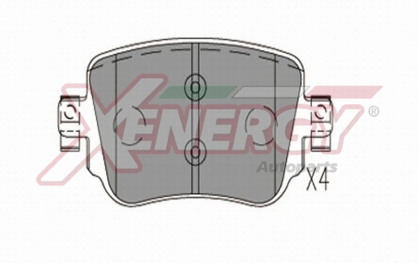 Kit de plaquettes de frein, frein à disque AP XENERGY X41338